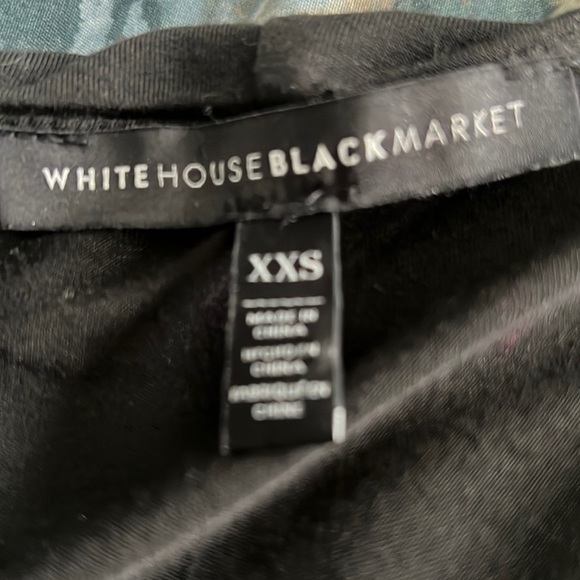 White House Black Market layered XXS dress w slitted sleeves w gold links - Picture 4 of 5